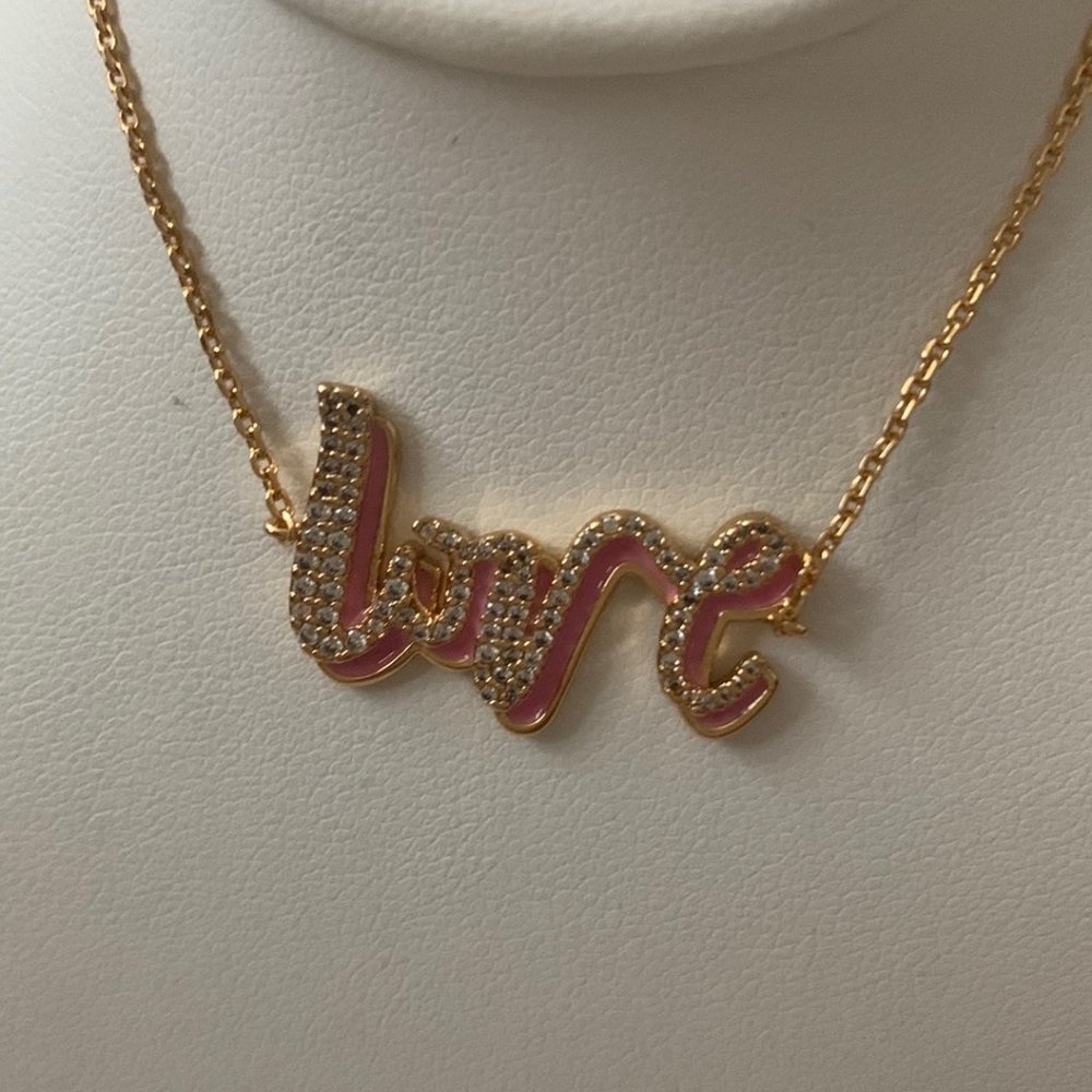 KATE SPADE Say Yes Pave Crystal Love Bracelet in Gold - Picture 2 of 3